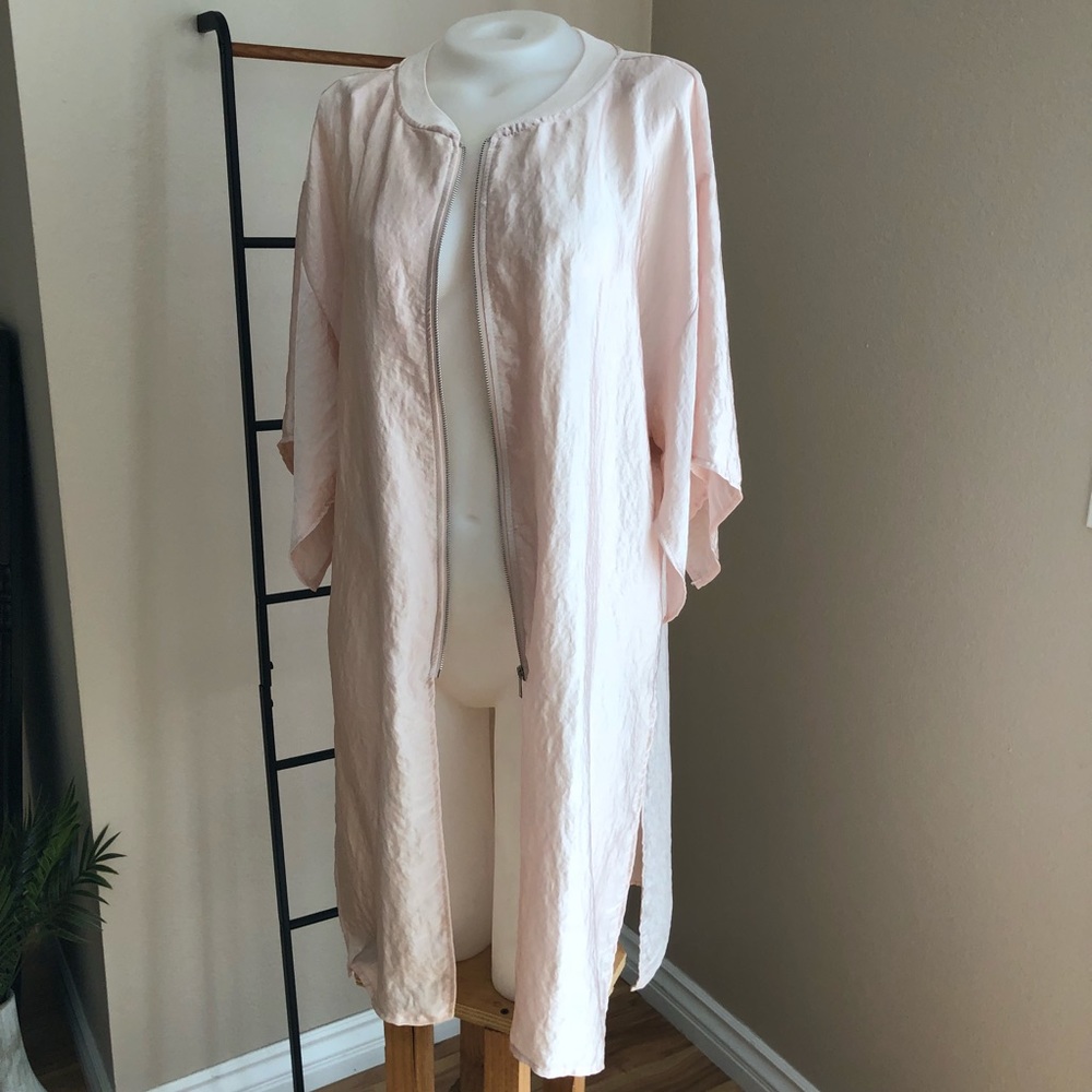 Zara Satin Zip Front Kimono